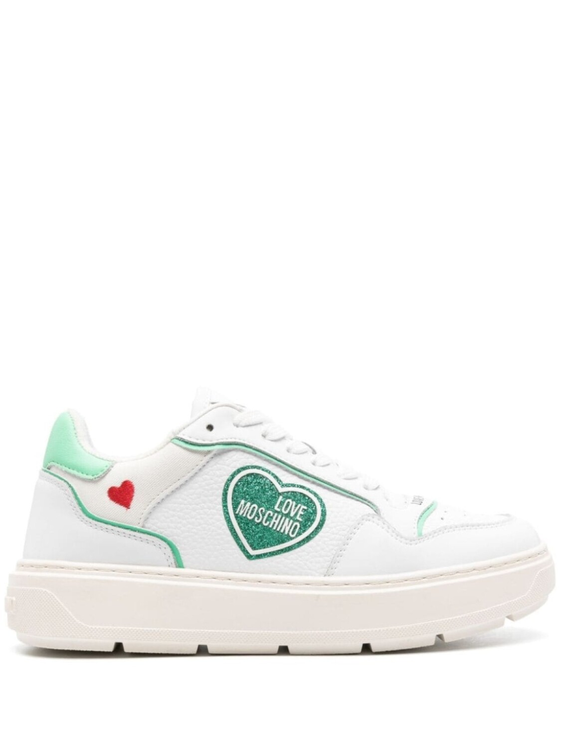 

Love Moschino кроссовки с блестками, белый