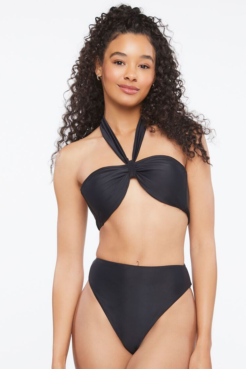

Цельный купальник монокини с вырезом Forever 21, черный