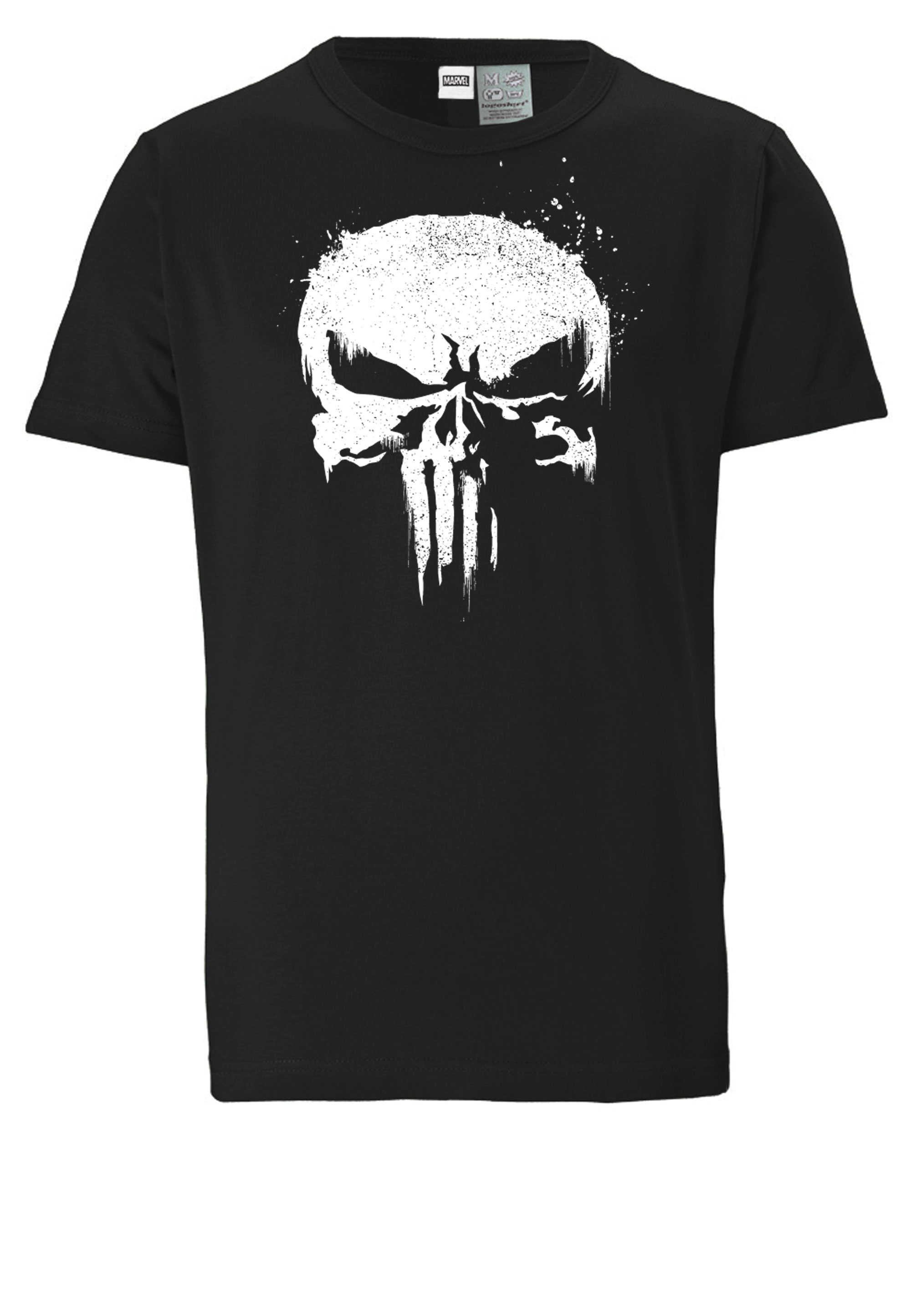Футболка Logoshirt Marvel Punisher TV Skull, черный the punisher skull key chain punisher skeleton keyring men keychains terminator skull head logo keychains cosplay jewelry