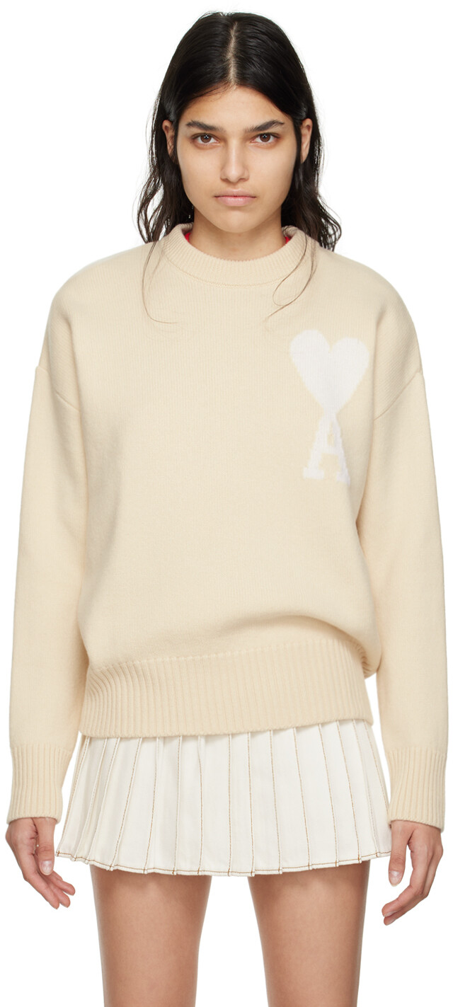 

AMI Alexandre Mattiussi Off-White Свитер Ami de Cur