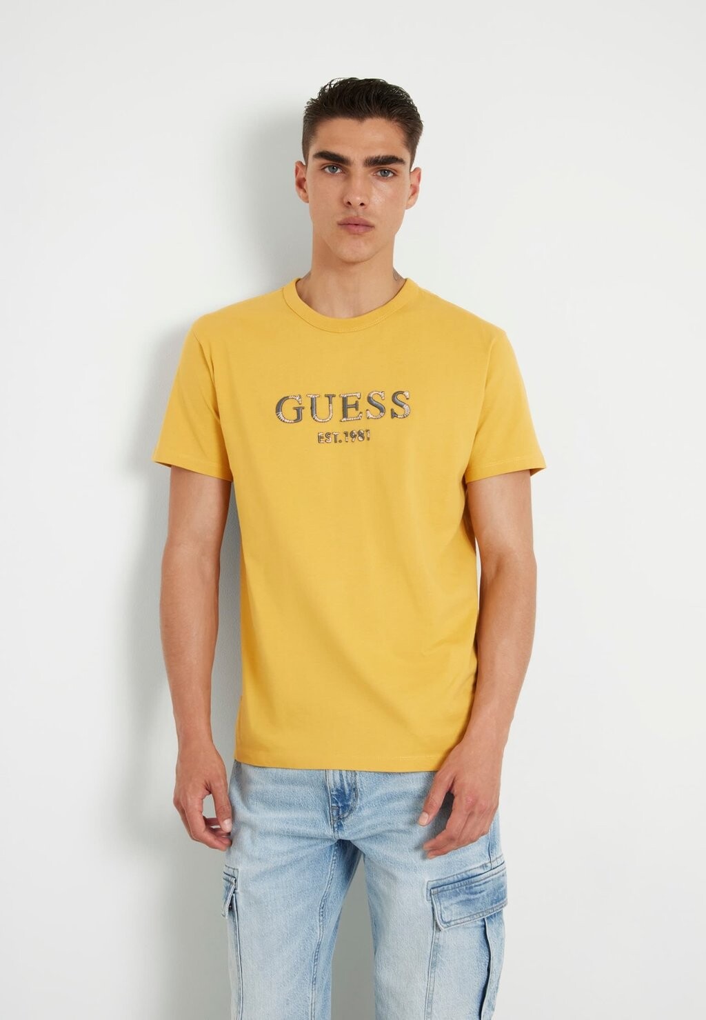 

Футболка с принтом Logostickerei Guess, желтый