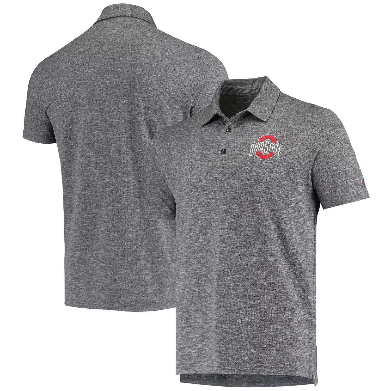 

Мужская футболка-поло с микросеткой Champion Black Ohio State Buckeyes Space Dye