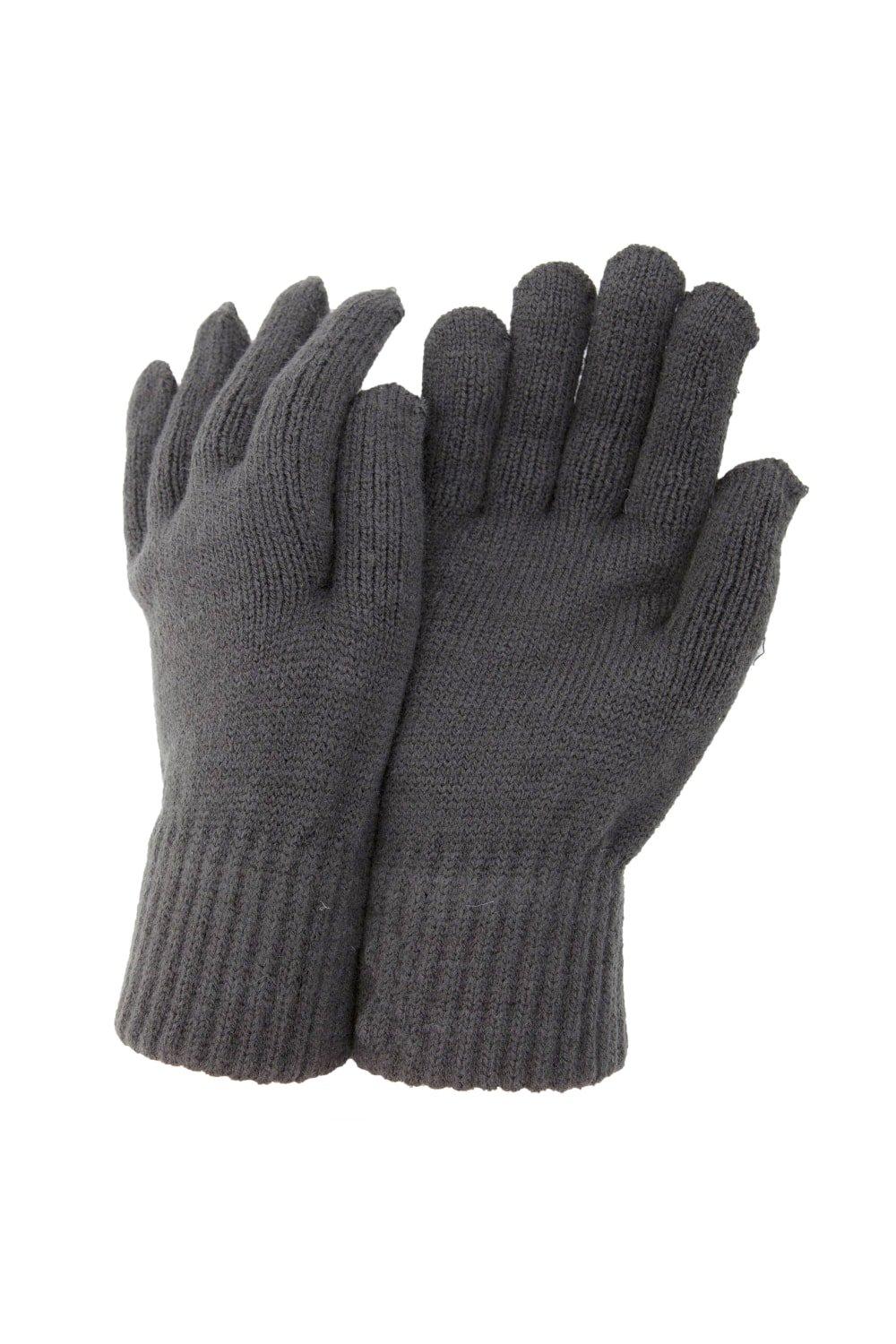 РАСПРОДАЖА - Термовязаные зимние перчатки Universal Textiles, серый перчатки трикотажные 5 пар