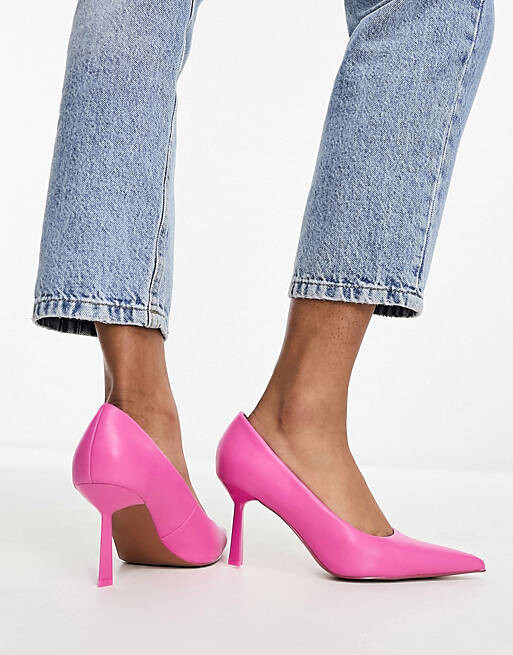 

Розовые туфли-лодочки на среднем каблуке ASOS DESIGN Wide Fit Sterling, Розовый