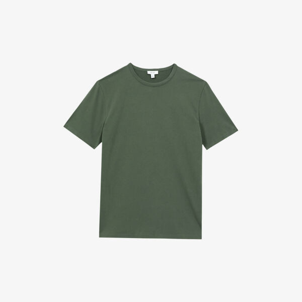 

Футболка Melrose классического кроя из хлопкового джерси Reiss, зеленый