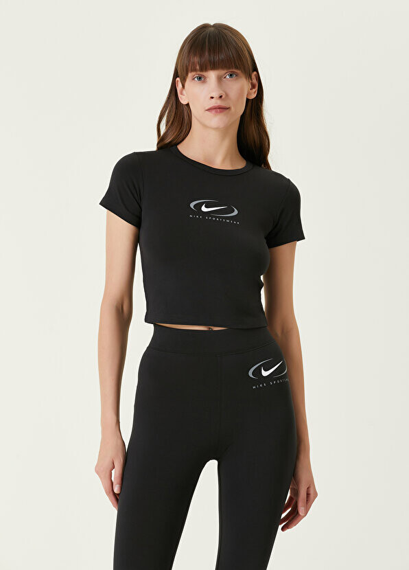 

Черная футболка swoosh baby Nike, Черный