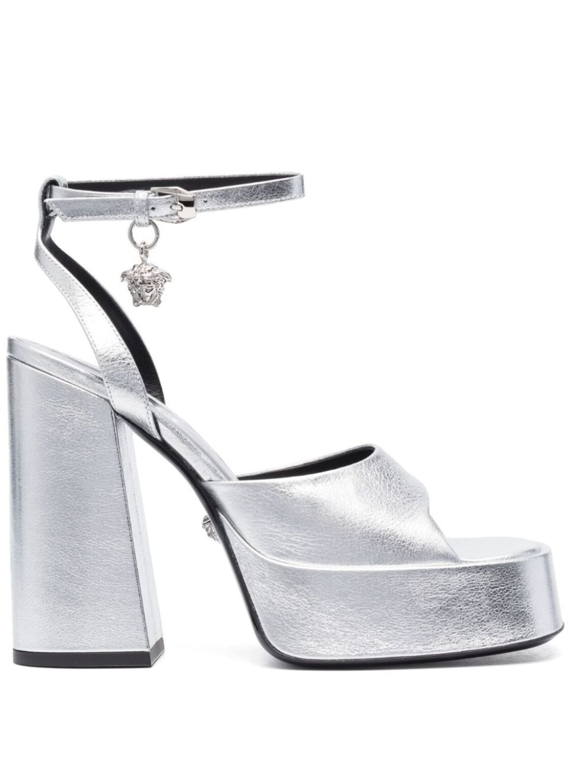 

Versace босоножки Medusa 130 на платформе, серебристый