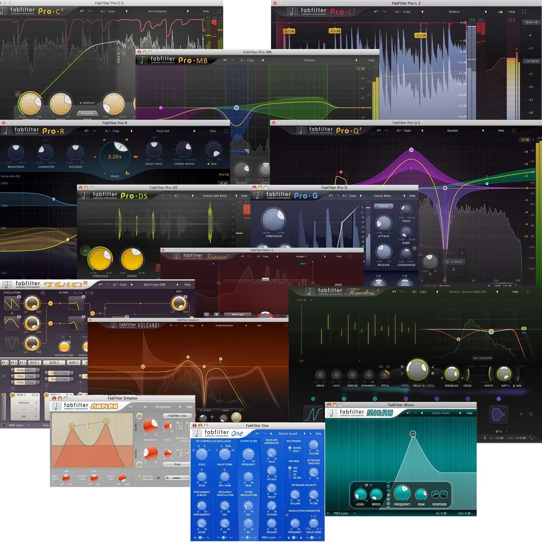 Fabfilter pro g. FABFILTER Pro-r. FABFILTER Twin 2. FABFILTER Micro.