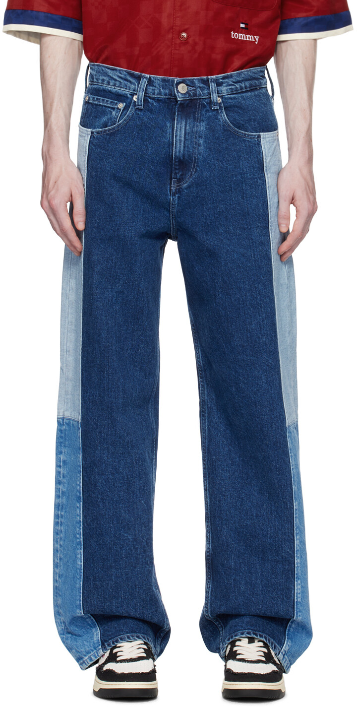 

Синие трехцветные джинсы Tommy Jeans