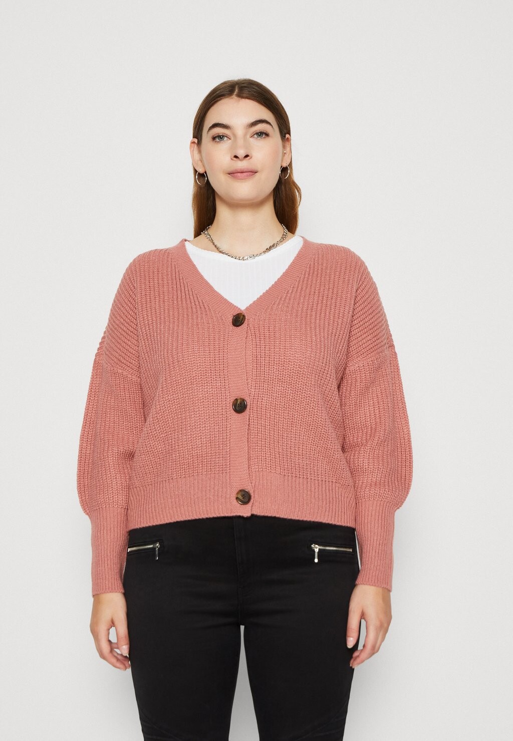 

Кардиган Vero Moda Curve КАРДИГАН VMLEA V NECK CUFF, цвет old rose