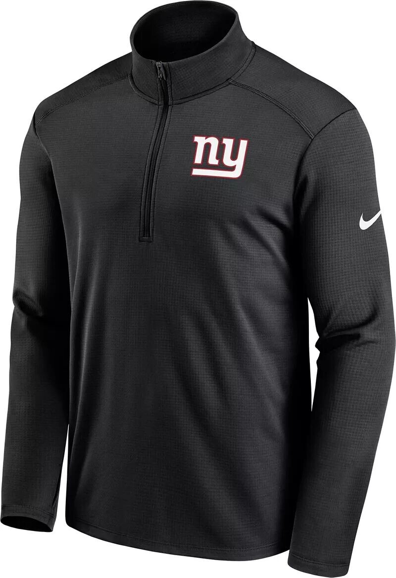 

Мужской черный пуловер с молнией до половины длины Nike New York Giants Logo Pacer