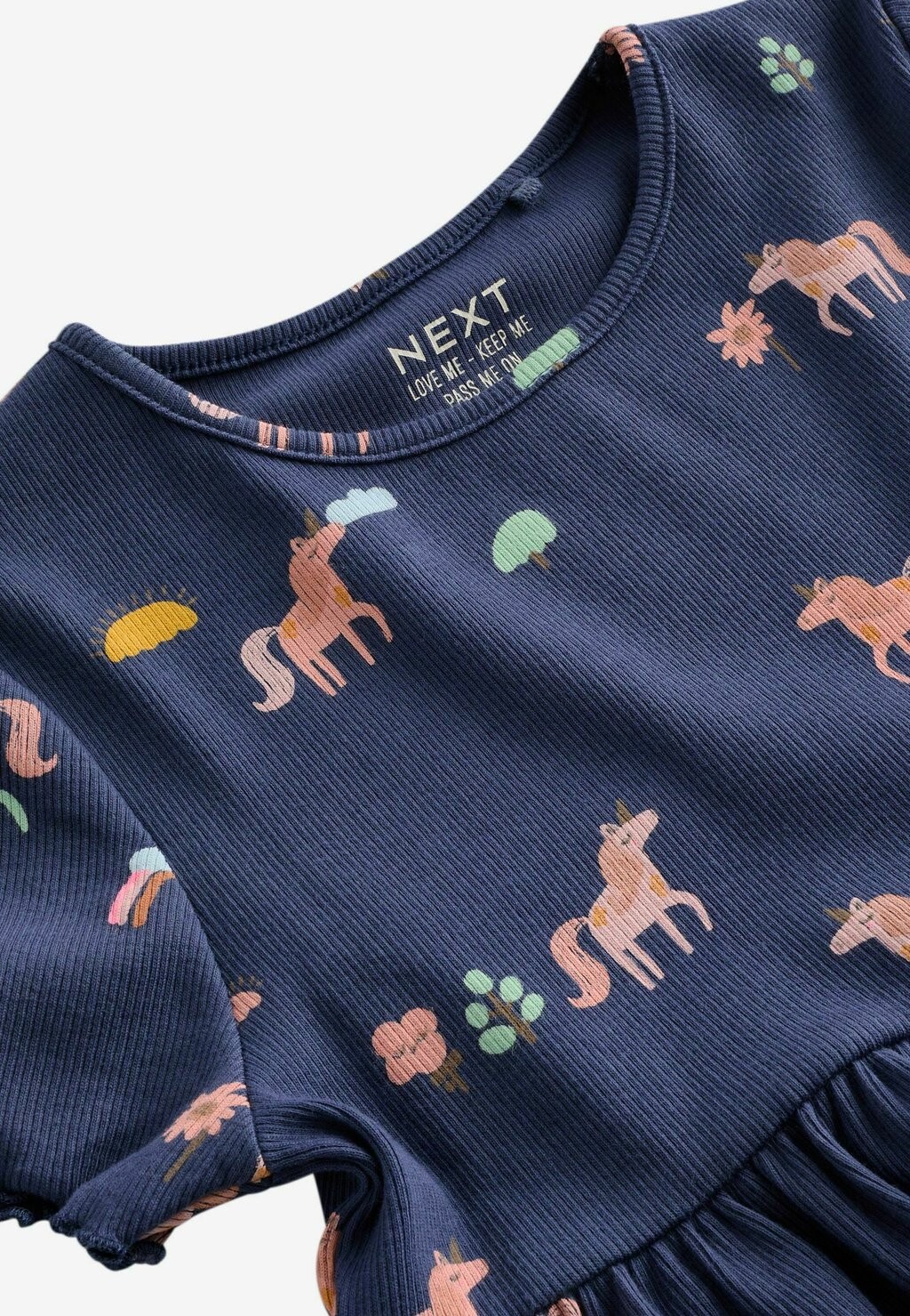 

Платье из джерси SHORT SLEEVE, REGULAR FIT Next, синий