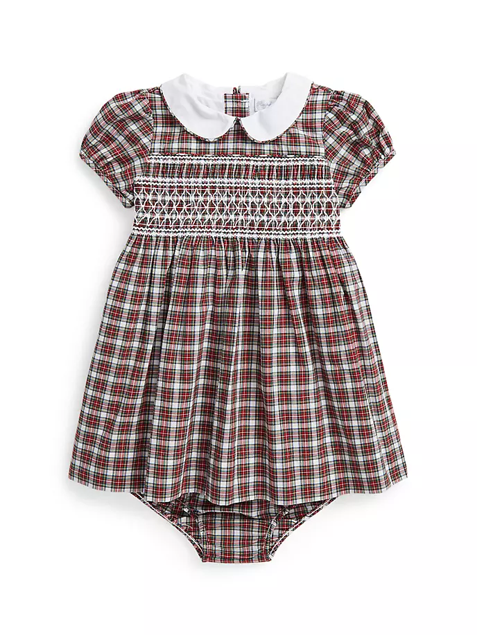 

Двухсекционное клетчатое платье и шаровары для маленьких девочек Polo Ralph Lauren, мультиколор