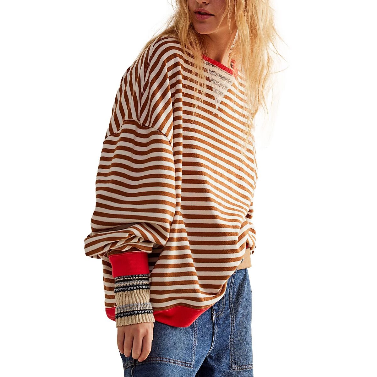 

Классический полосатый экипаж Free People, цвет coffee combo