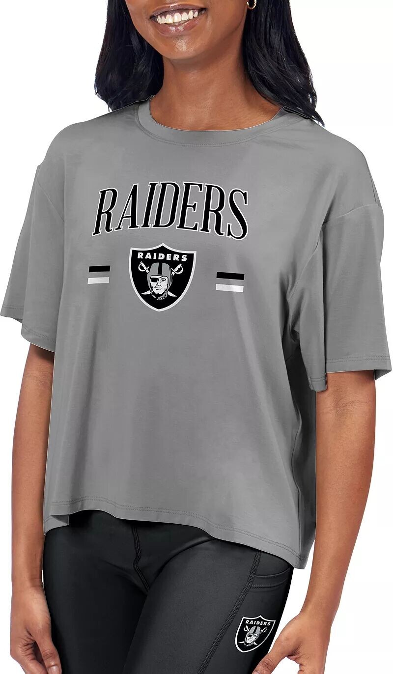 

Женская серая футболка Certo Las Vegas Raiders Format