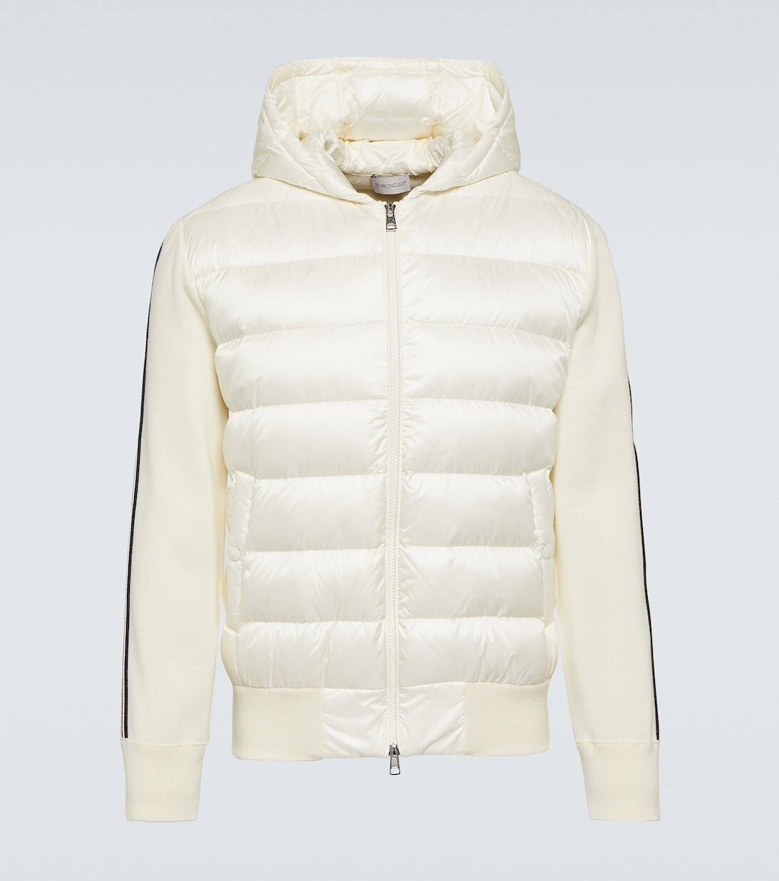 

Куртка из шерсти со вставками из пуха Moncler, белый