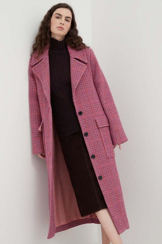 Полушерстяное пальто Lovechild, розовый пальто полушерстяное 29 каляев размер 46 розовый