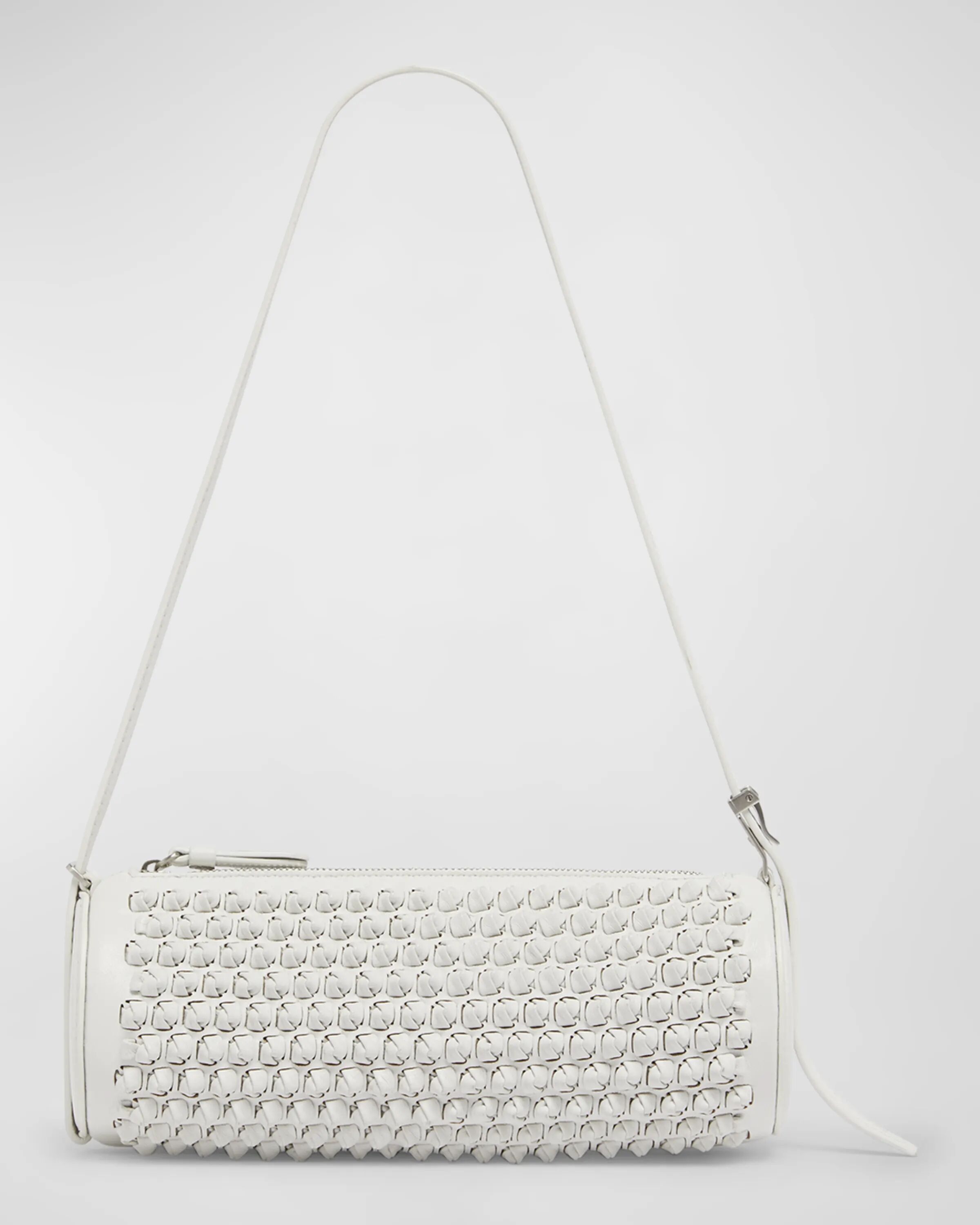 

Сумка на плечо из плетеной кожи напа Silo Proenza Schouler, цвет Optic White