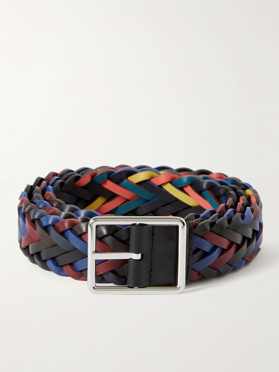 

Плетеный кожаный ремень PAUL SMITH, черный