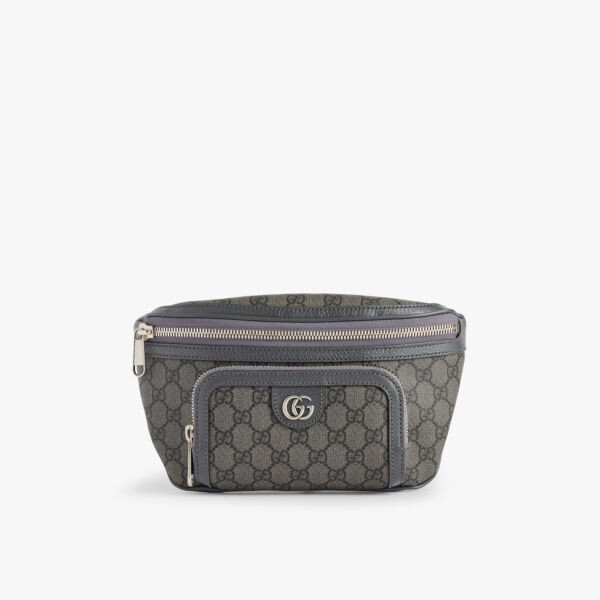 

Сумка-Кошелек на пояс из ткани с покрытием Interlocking g Gucci, серый