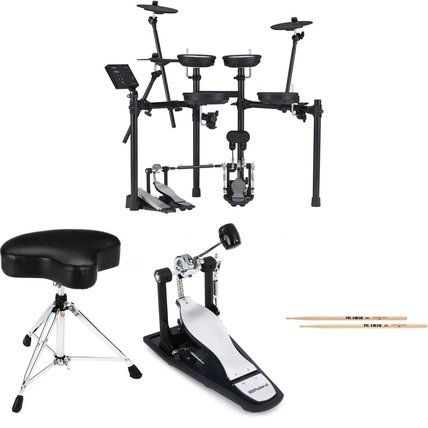 

Электронная ударная установка Roland V-Drums TD-07DMK, комплект с одним басом