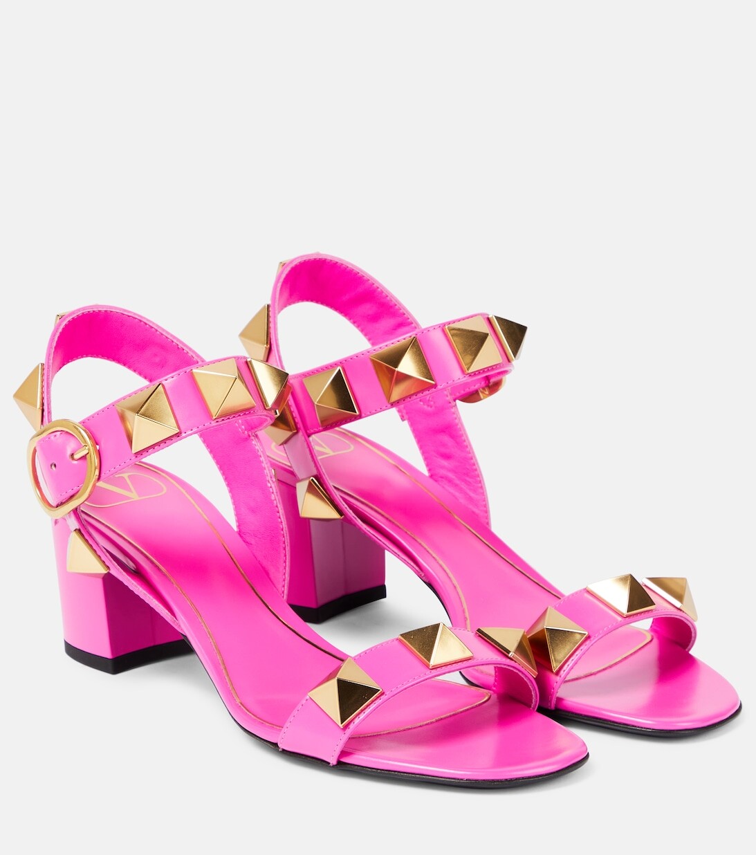 

Сандалии с римскими заклепками Valentino Garavani, розовый