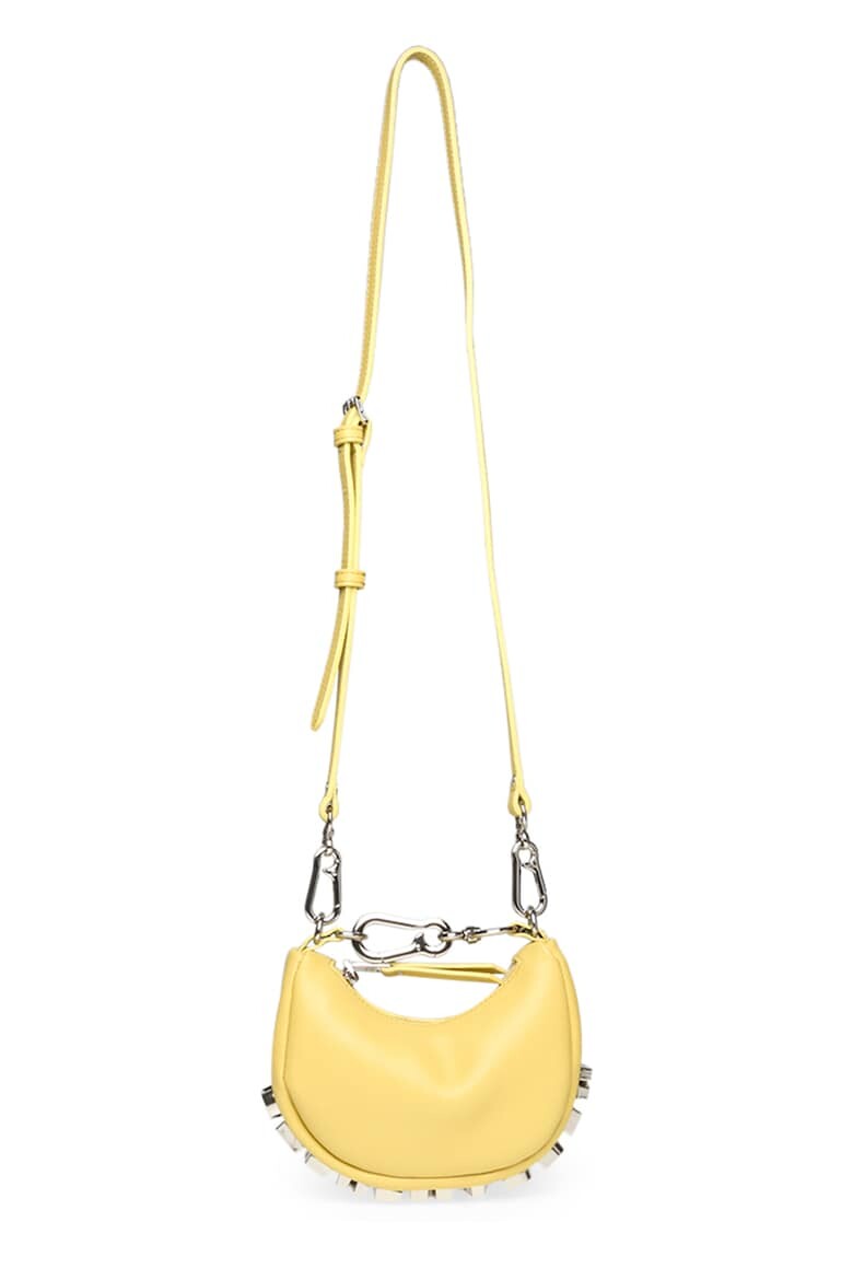 

Рискованная сумка из экокожи с металлическим логотипом Steve Madden, желтый