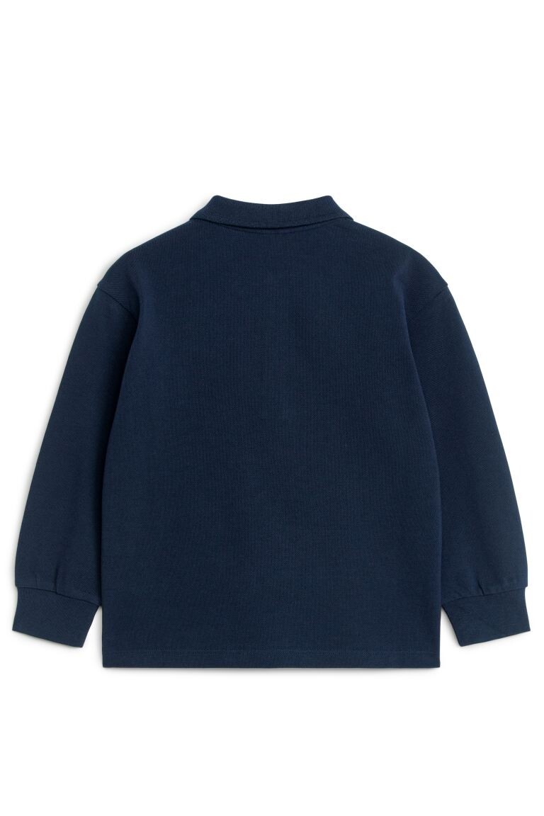 

Хлопковая рубашка-поло H&M, синий