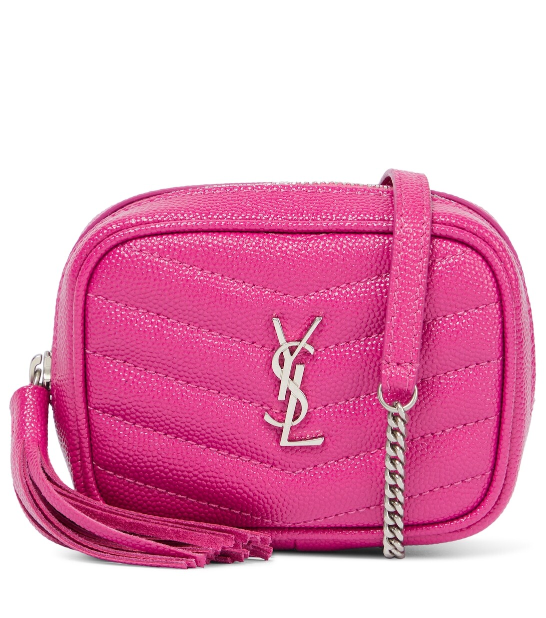 

Сумка через плечо Lou Micro из кожи Saint Laurent, розовый