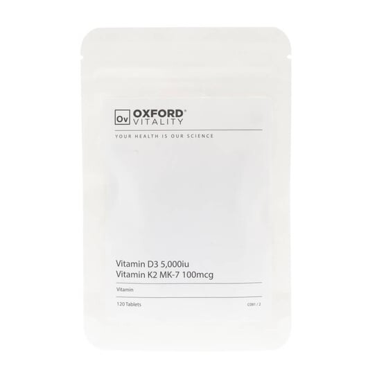 

Oxford Vitality, Витамин D3 + Витамин К2 МК-7, 120 таблеток
