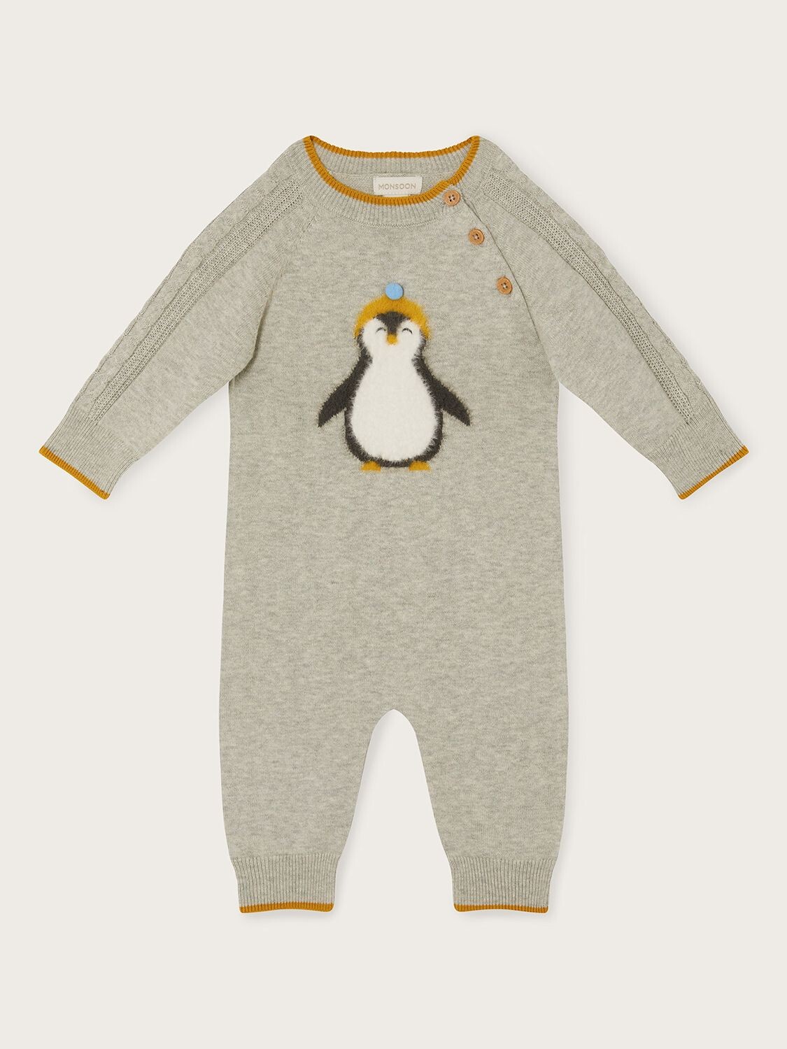 

Комбинезон с длинными рукавами Baby Penguin Monsoon, серый