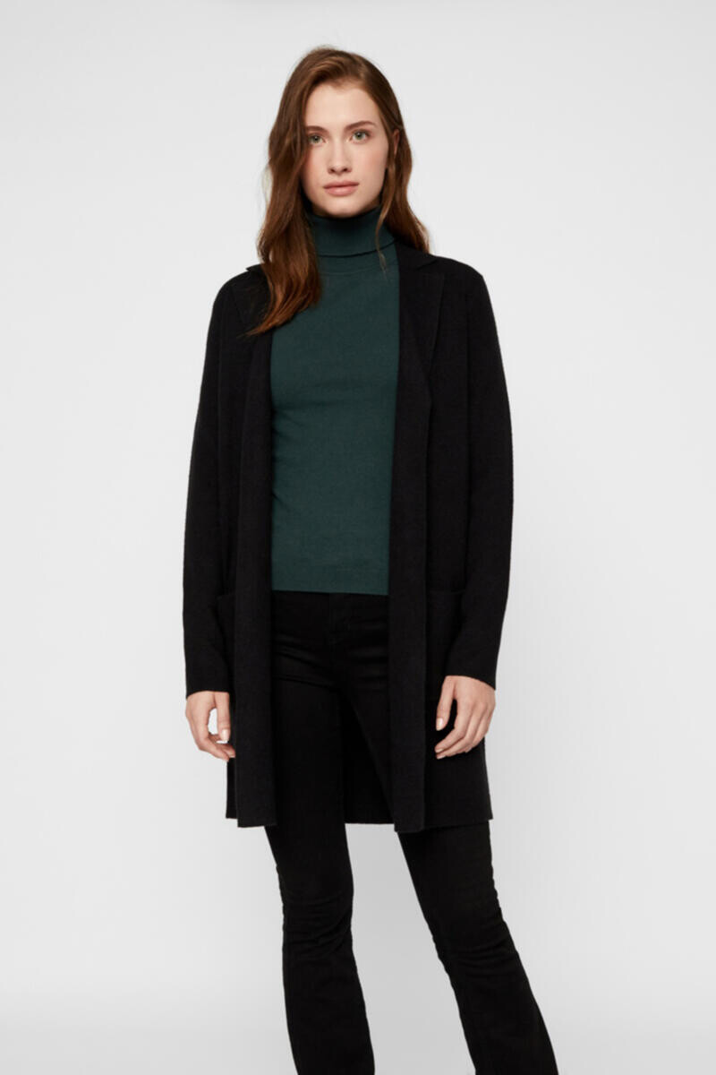 

Женское тонкое пальто с длинными рукавами Vero Moda, черный