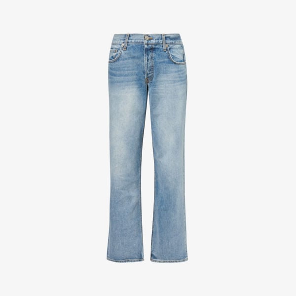 

Джинсы широкого кроя с низкой посадкой и эффектом потертости Eb Denim, цвет luca