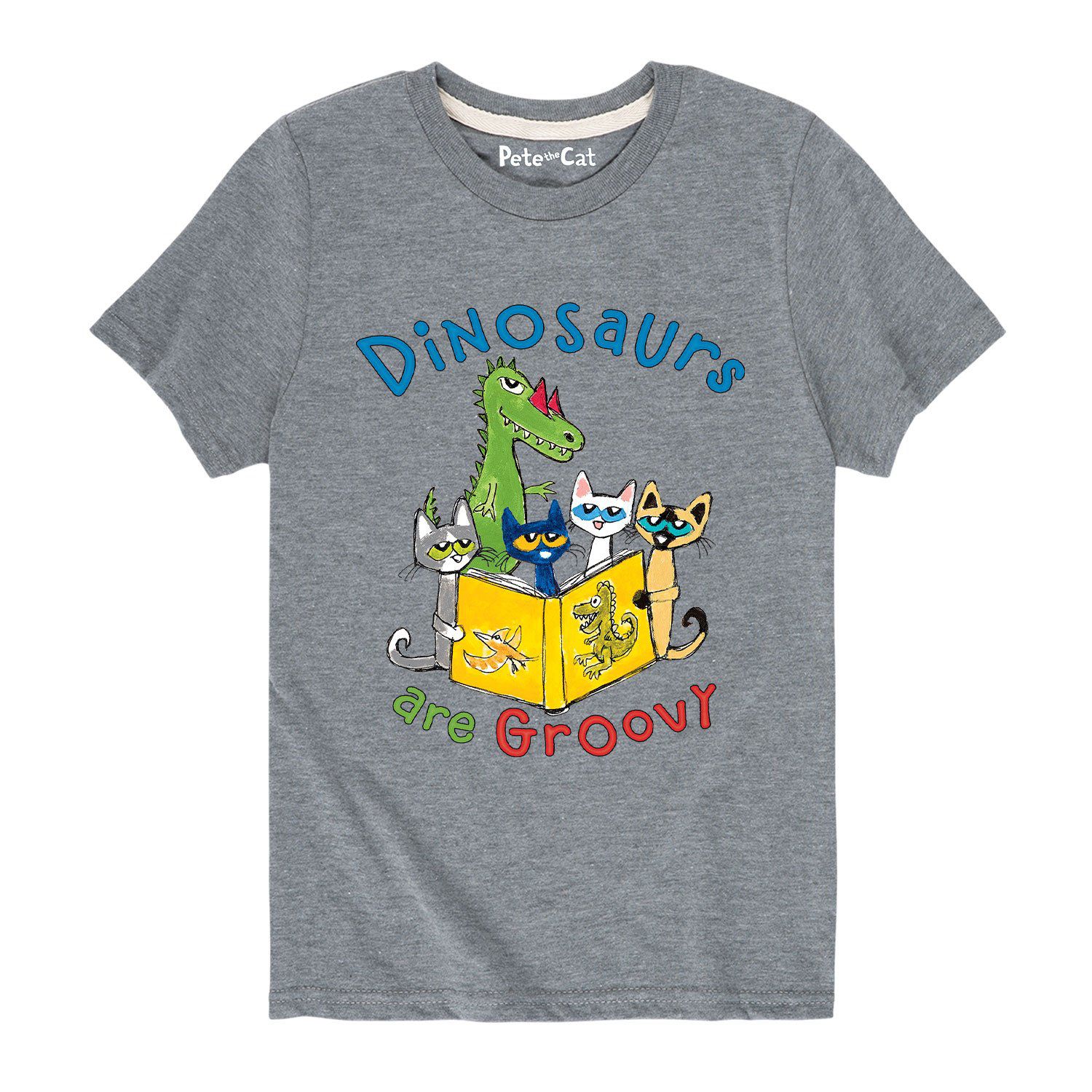 Футболка с рисунком динозавров Pete The Cat для мальчиков 8–20 лет Licensed Character футболка groovy с рисунком pete the cat для мальчиков 8–20 лет licensed character