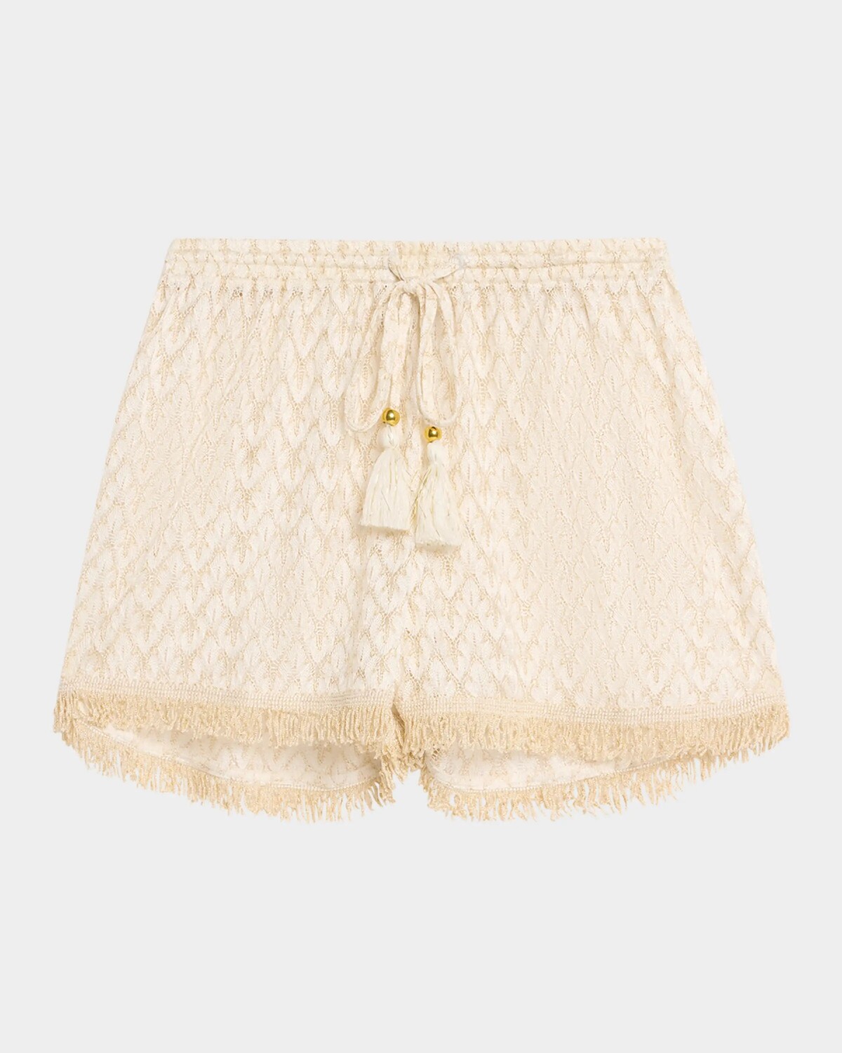 

Трикотажные шорты Mina с зигзагом Ramy Brook, цвет White/Gold Zig Zag