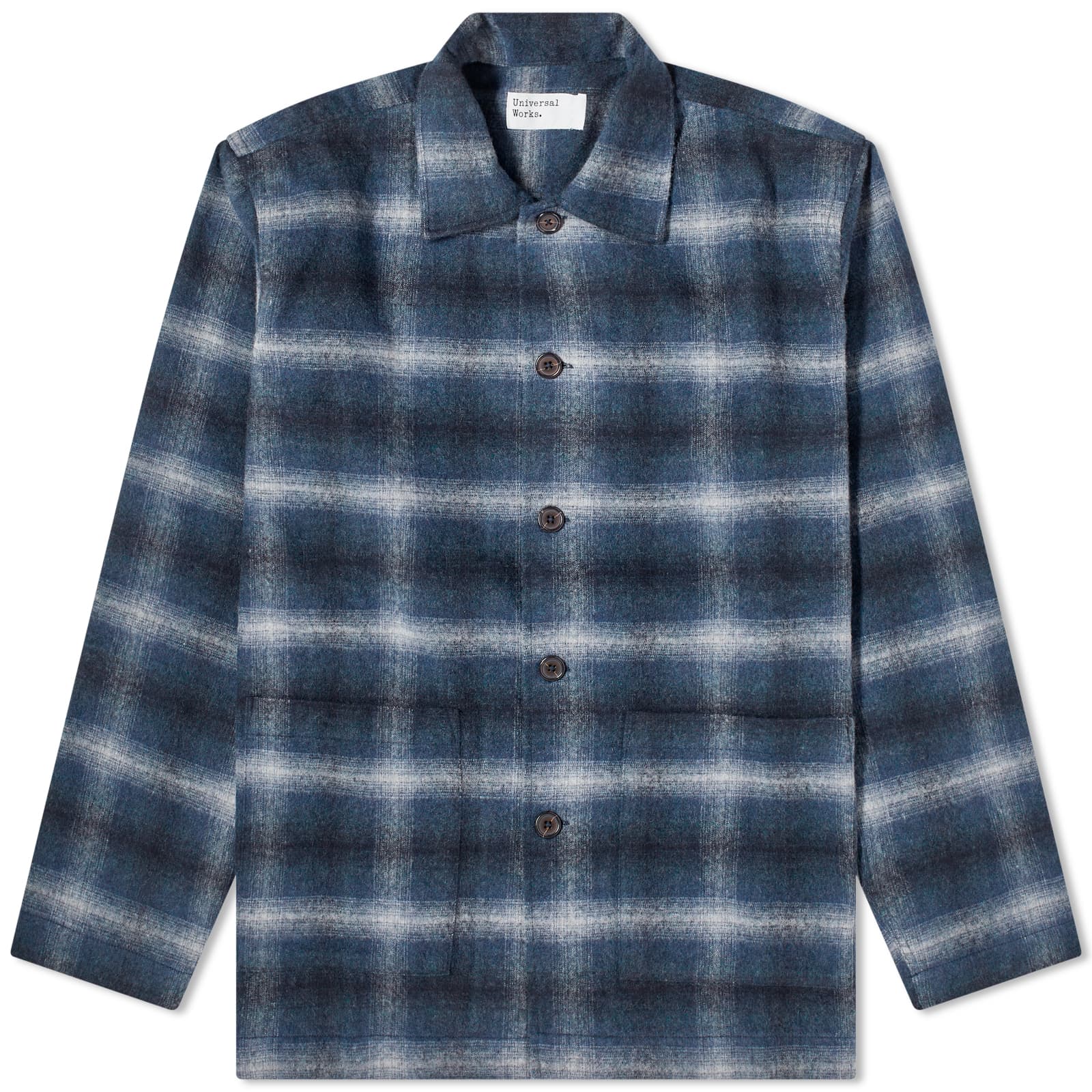 

Рубашка Universal Works Wool Flannel Easy Overshirt, темно-синий