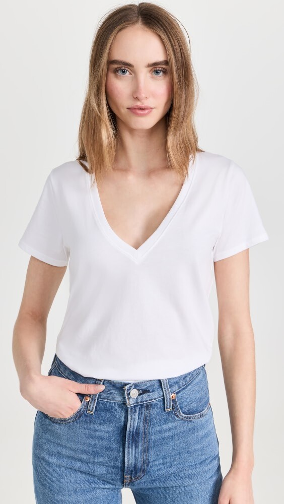 

Футболка Nation LTD Blair Slim V-Neck, белый