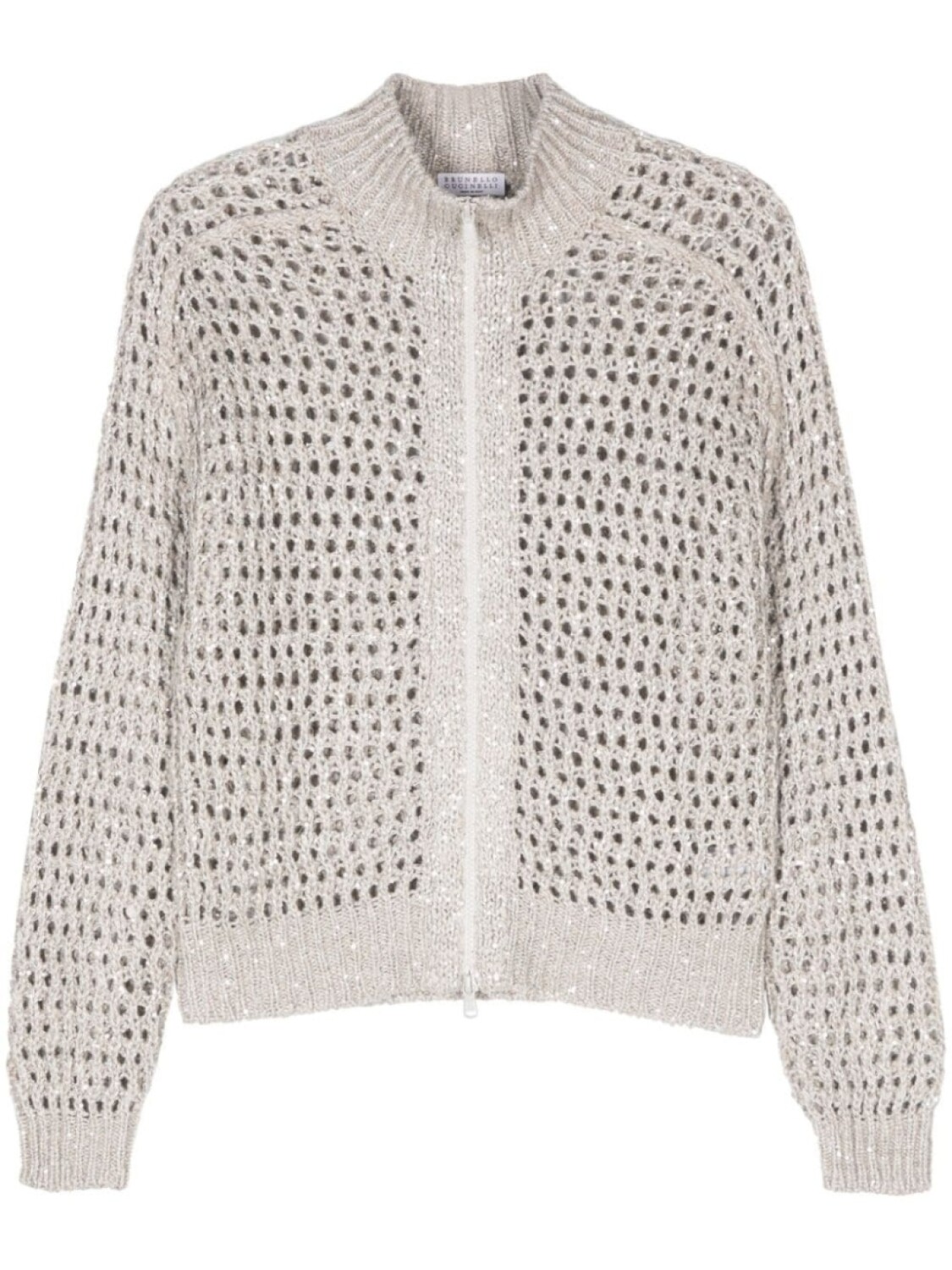 

Brunello Cucinelli кардиган с пайетками, серый