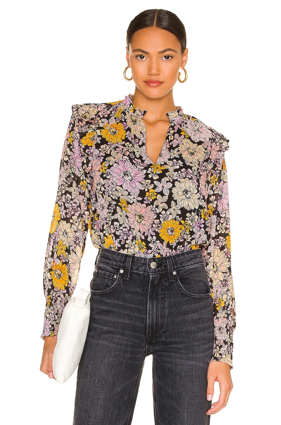 

Топ Steve Madden Floral Me Knot, черный