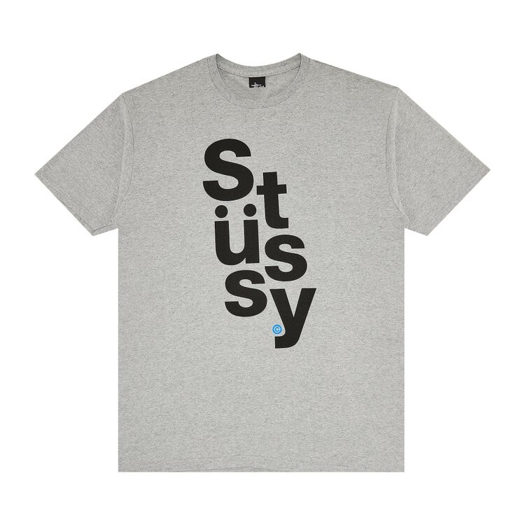 Футболка Stussy Stack 'Grey Heather', серый