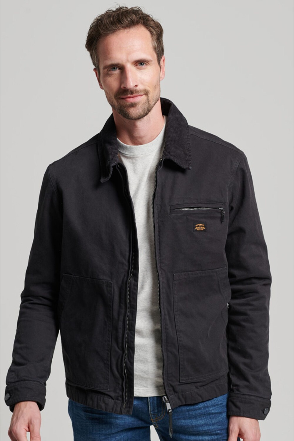 

Винтажная куртка Ranch Harrington Superdry, черный