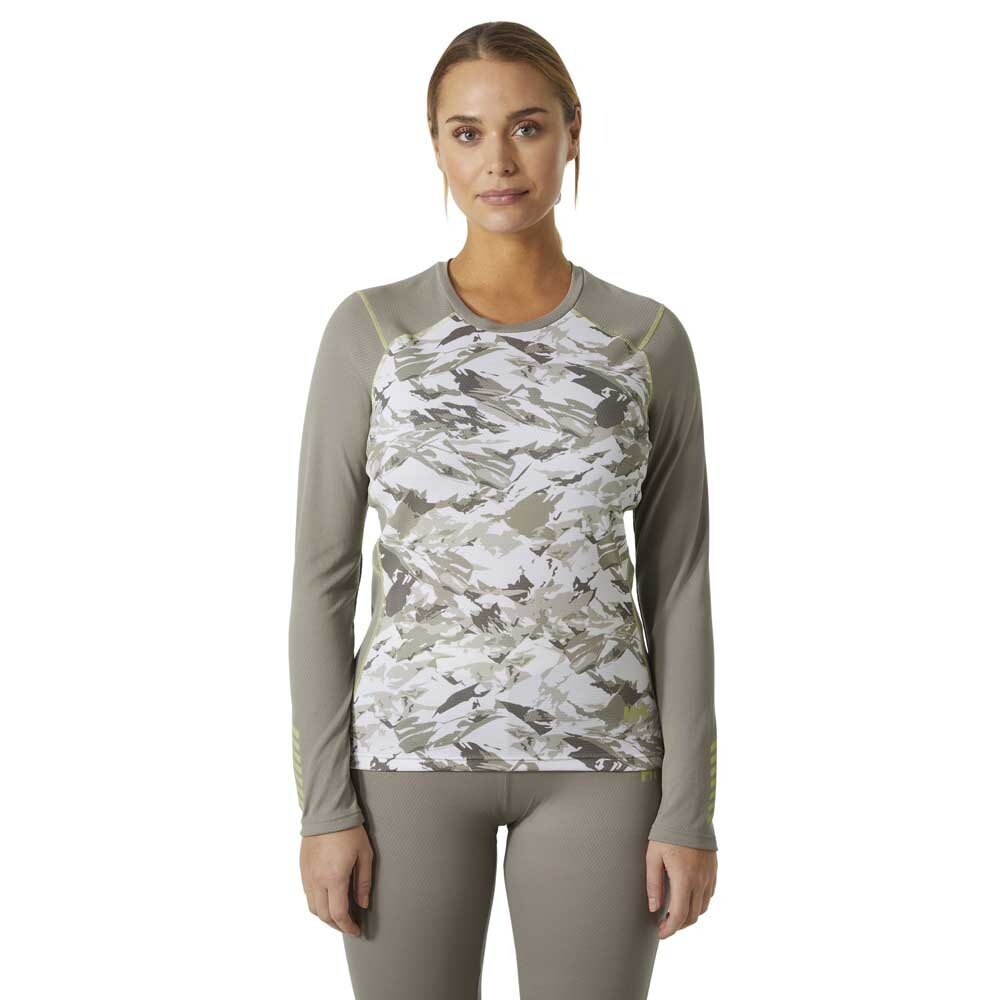

Базовый слой с длинным рукавом Helly Hansen Lifa Active Graphic Crew, зеленый, Серый