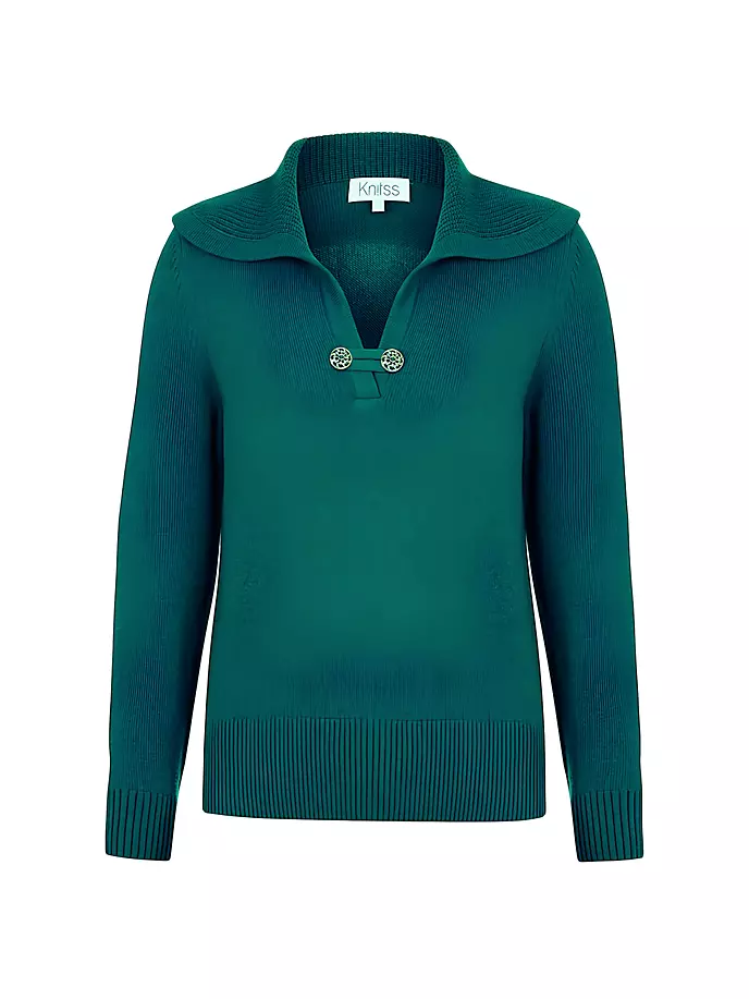 

Свитер Ivy из смесовой шерсти Knitss, малахит