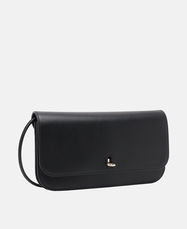 

Кожаная сумка-мессенджер Furla, черный