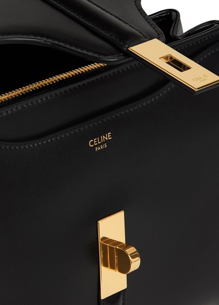 

Маленькая сумка 16 из атласной телячьей кожи Celine, темно-серый