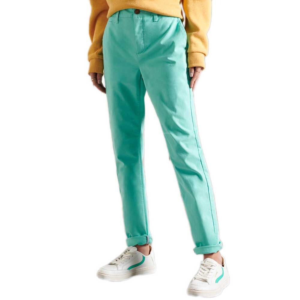 

Брюки Superdry Slim Chino, зеленый
