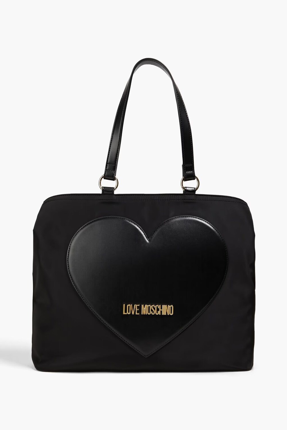 

Сумка-тоут-ракушка с отделкой из искусственной кожи Love Moschino, черный