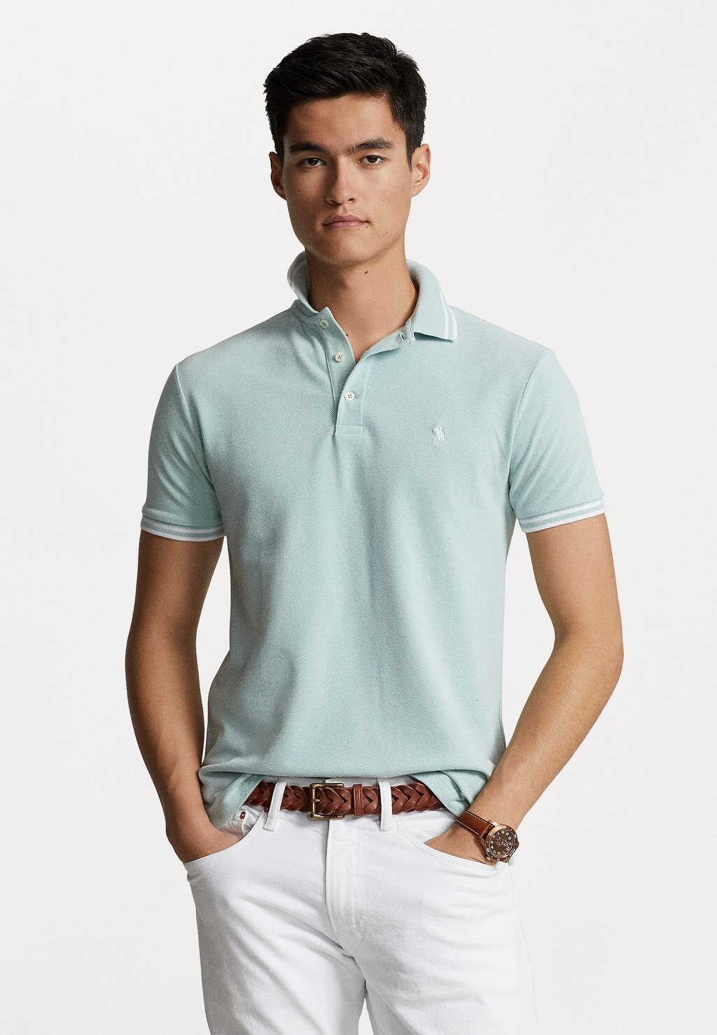 

Поло Short Sleeve Polo Ralph Lauren, цвет celadon/white