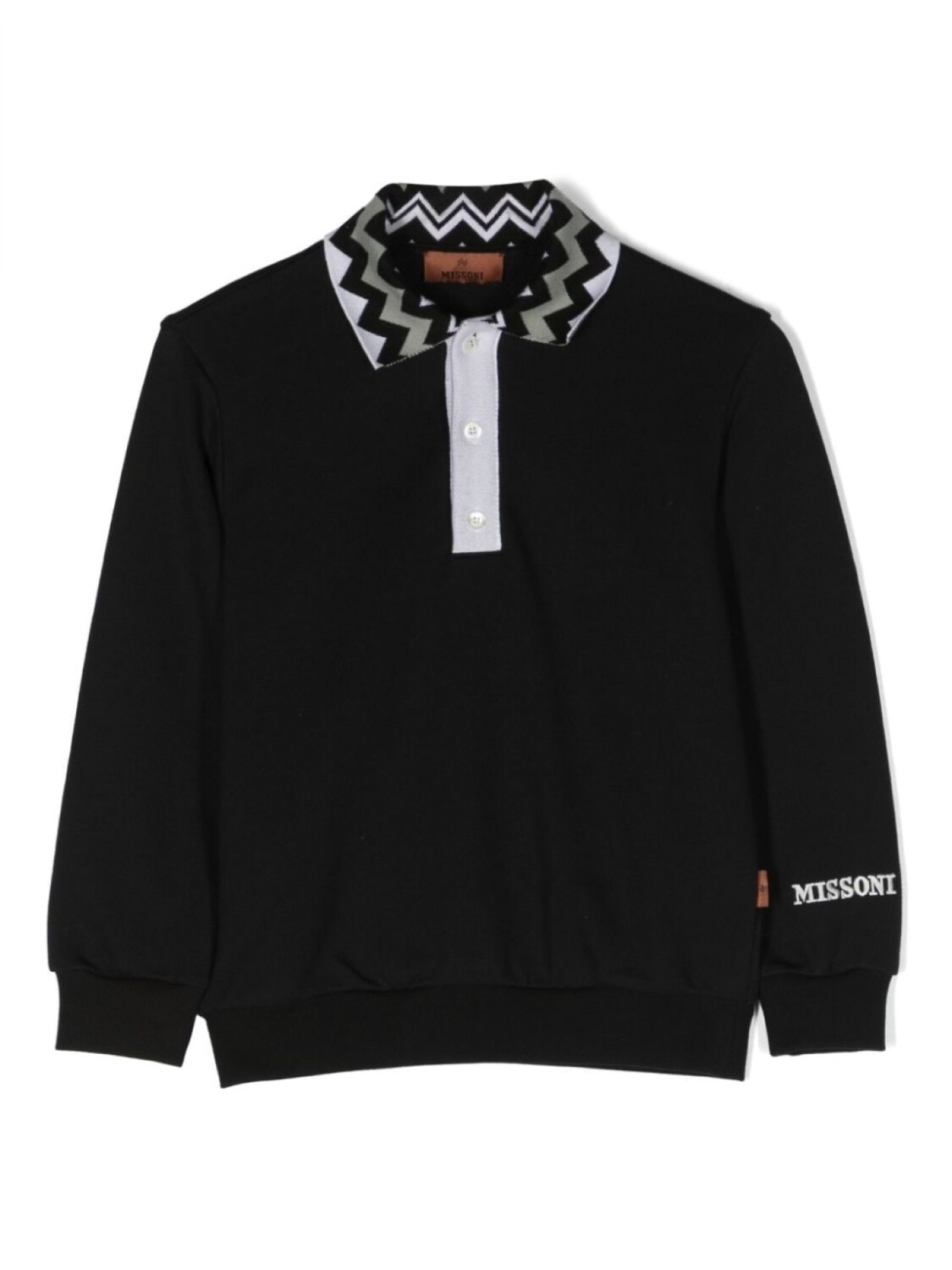 

Missoni Kids рубашка поло с длинными рукавами, черный
