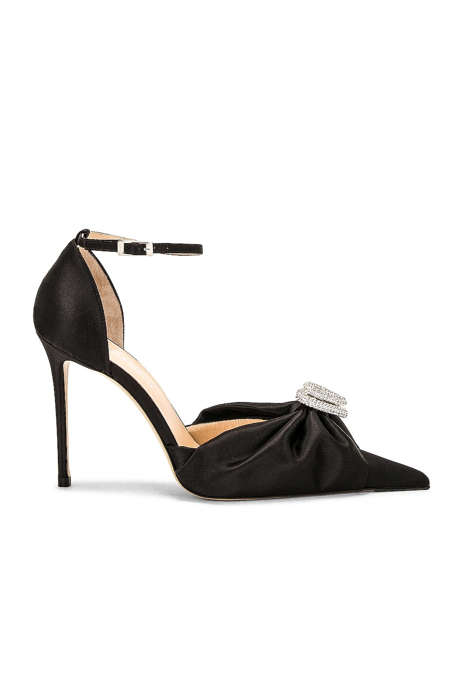 

Туфли Mach & Mach Double Heart Silk Draped Satin High Heel, черный